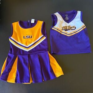 LSU Toddler 4T Cheerleader Uniform Outfit Geaux Tigers Louisiana College